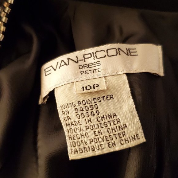 Evan Picone Petite Mandarin Collar Beaded Cocktail Dress - Picture 2 of 7